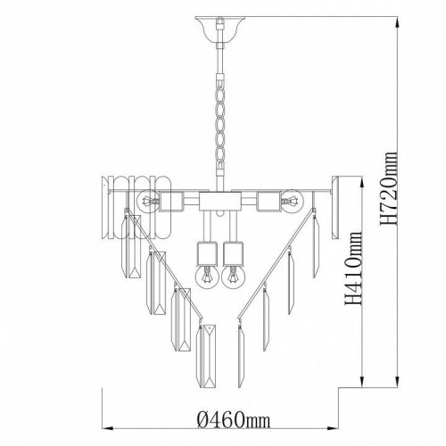 Подвесная люстра DeMarkt City Бриз 111014308 Подвесная люстра DeMarkt City Бриз 111014308