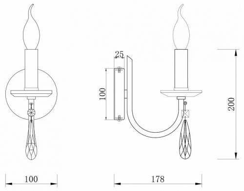 Бра Freya Forte FR1006WL-01N