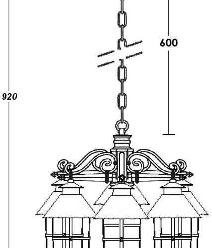 Уличный светильник подвесной Oasis Light CAIOR 1 81570/6/02 Bl