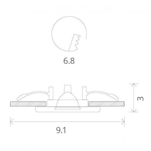 Точечный встраиваемый светильник Arte Lamp Aqua A2024PL-1CC