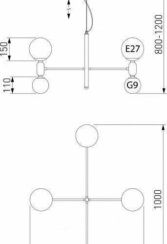 Подвесная люстра Eurosvet Bubble a063212