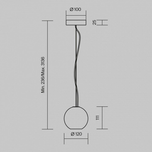 Подвесной светильник Basic Texture MOD461PL-01GR