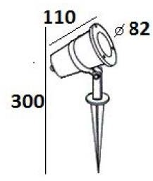 Грунтовый светильник Oasis Light HUMBERG W77182B SS