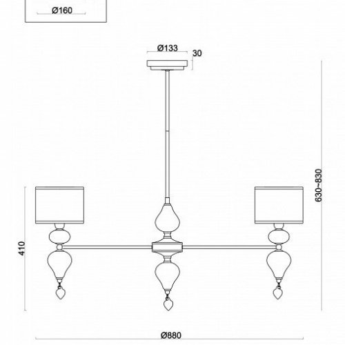 Потолочная люстра Raise FR5369CL-08BS