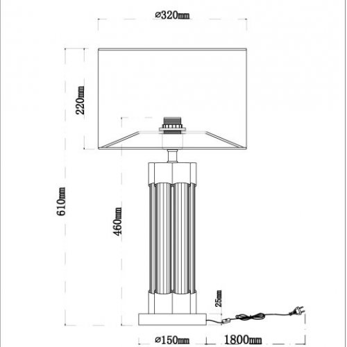Интерьерная настольная лампа Arte Lamp Stefania A5053LT-1PB