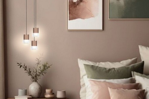 Подвесной светодиодный светильник Italline IT014-0203 rose gold