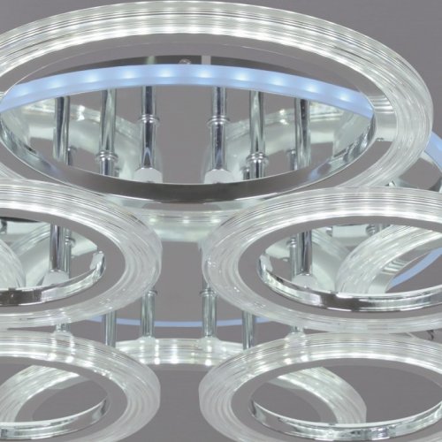 Потолочная светодиодная люстра Reluce 09812-3.3-4+4D CR (RGB) Потолочная светодиодная люстра Reluce 09812-3.3-4+4D CR (RGB)