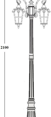 Наземный фонарь Oasis Light PORTO 86109A Bl