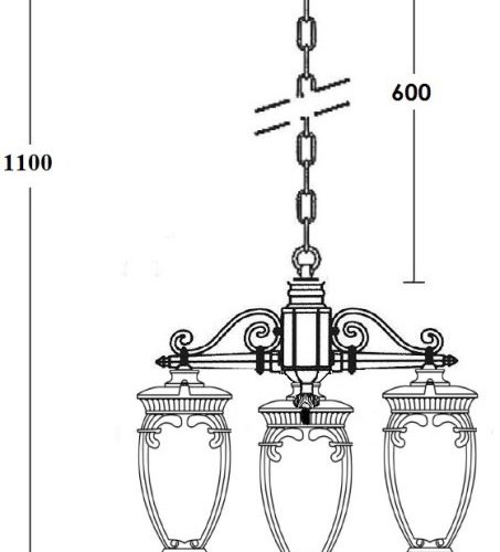 Уличный светильник подвесной Oasis Light VERONA 86270/3 02 Bl