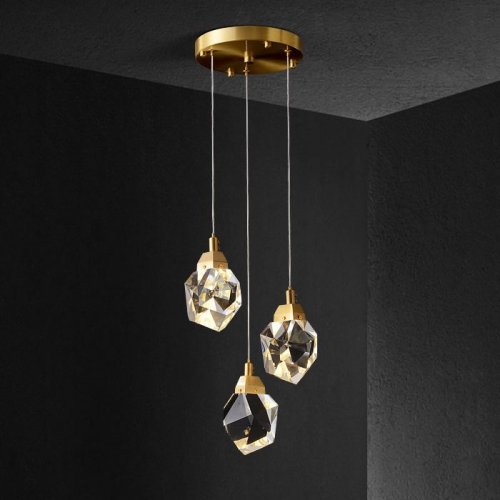 Подвесной светильник DeLight Collection Crystal rock II 9701P/3R brass Подвесной светильник DeLight Collection Crystal rock II 9701P/3R brass