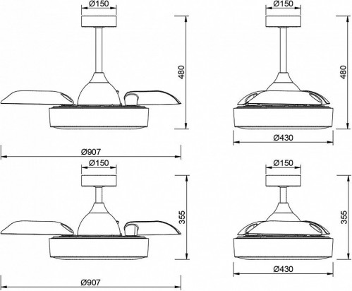 Светильник с вентилятором Mantra (люстры-вентиляторы) Coin 8221