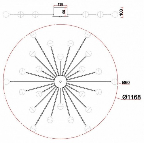 Потолочная люстра Freya Celebrity FR5242CL-24B
