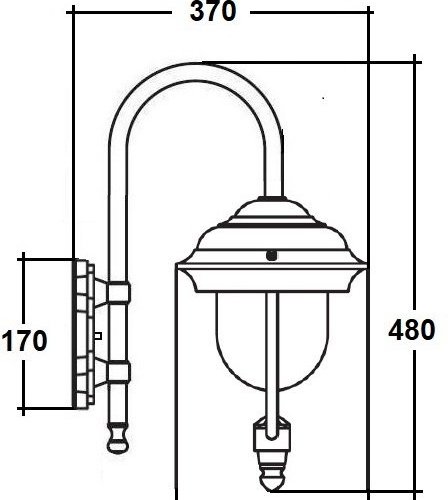Настенный фонарь уличный Oasis Light MADRID 84302/10 Bl
