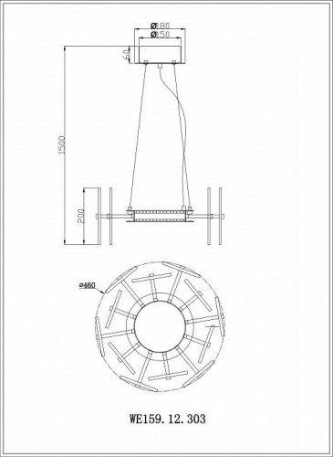 Подвесной светильник Wertmark Nicola WE159.12.303 Подвесной светильник Wertmark Nicola WE159.12.303