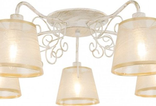 Потолочная люстра AM341120 341120/5 WT+G Потолочная люстра AM341120 341120/5 WT+G