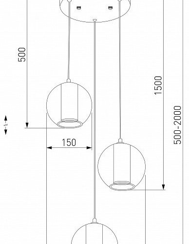Подвесная светодиодная люстра Eurosvet Cobble 50258/3 LED дымчатый/бирюзовый