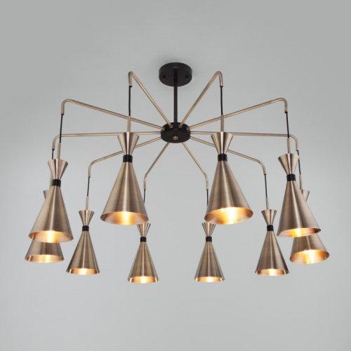 Потолочная люстра Bogates Glustin 316/10 латунь / черный