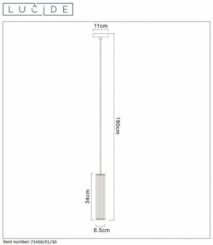 Подвесной светильник Lucide Lionel 73406/01/30 Подвесной светильник Lucide Lionel 73406/01/30