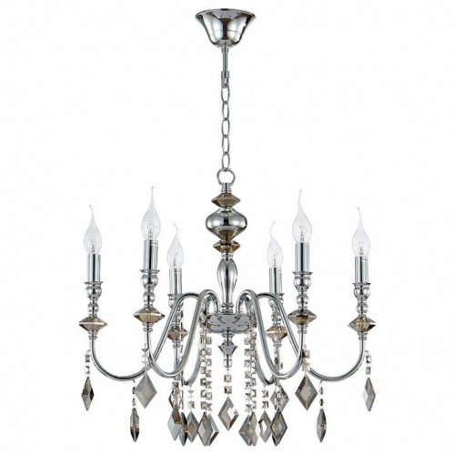 Подвесная люстра Crystal Lux MERCEDES SP6 CHROME/SMOKE