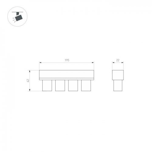 Трековый светодиодный светильник Arlight Mag-Orient-Krater-L195-12W Day4000 037331