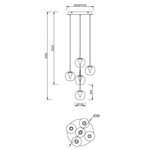 Люстра подвесная Mantra ANDROMEDA 9080 Люстра подвесная Mantra ANDROMEDA 9080
