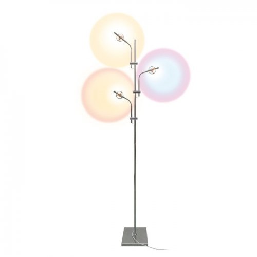 Торшер  ULM-T641 3x2W/3000K CHROME MULTICOLOR