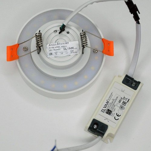 Встраиваемый светодиодный светильник Elvan VLS-314R-6/3W-NH-Wh