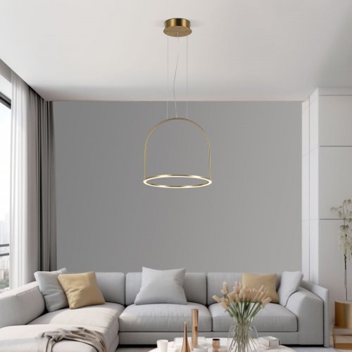 Подвесной светодиодный светильник Eurosvet Over 90322/1 латунь Подвесной светодиодный светильник Eurosvet Over 90322/1 латунь