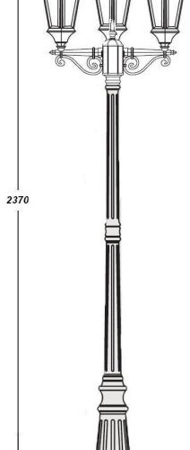 Наземный фонарь Oasis Light ASTORIA 2 91409LB Gw Наземный фонарь Oasis Light ASTORIA 2 91409LB Gw