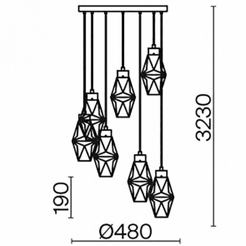Подвесной светильник Maytoni Coctail time MOD325PL-07G Подвесной светильник Maytoni Coctail time MOD325PL-07G
