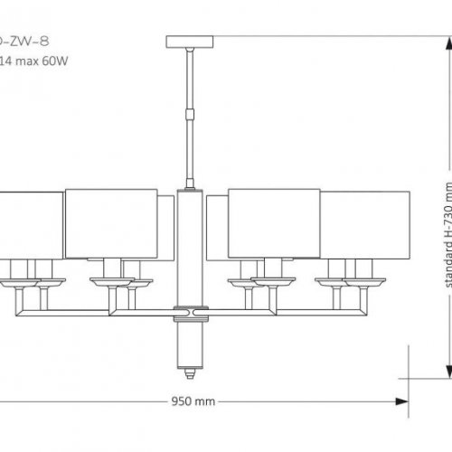 Потолочная люстра Kutek Mood Modesto MOD-ZW-8 (CZ)