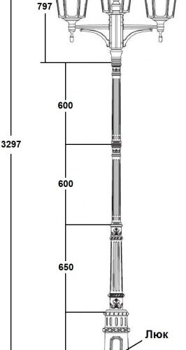 Наземный фонарь Oasis Light ALBORG L 79710LB/E7 09 Bl