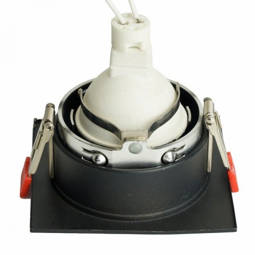 Светильник встраиваемый Feron DL3112 потолочный MR16 G5.3  черный + золото 51409