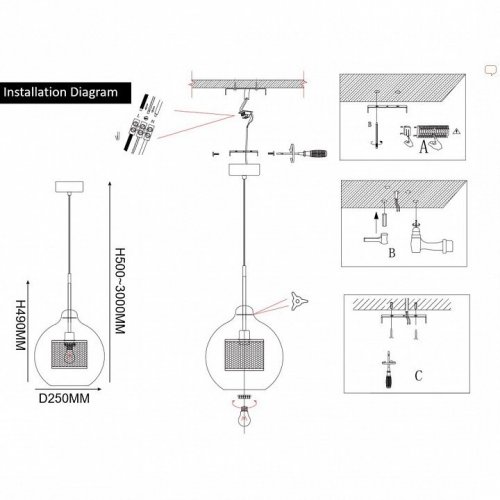 Подвесной светильник ImperiumLoft CATCH CATCH-AMBER01