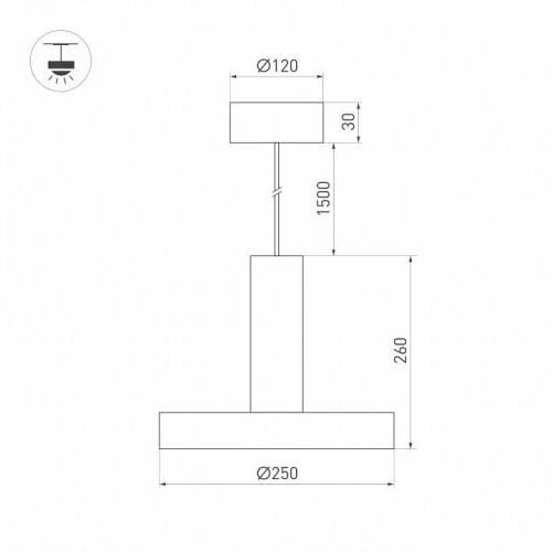 Подвесной светодиодный светильник Arlight SP-Eric-R250-8W Day4000 035928 Подвесной светодиодный светильник Arlight SP-Eric-R250-8W Day4000 035928