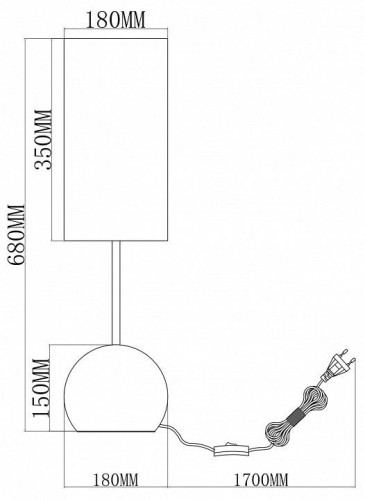 Настольная лампа декоративная Moderli Flint V11589-1T Настольная лампа декоративная Moderli Flint V11589-1T