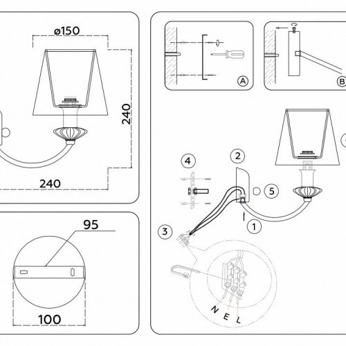 Бра Ambrella Light High Light Ceramo Classic LH75027