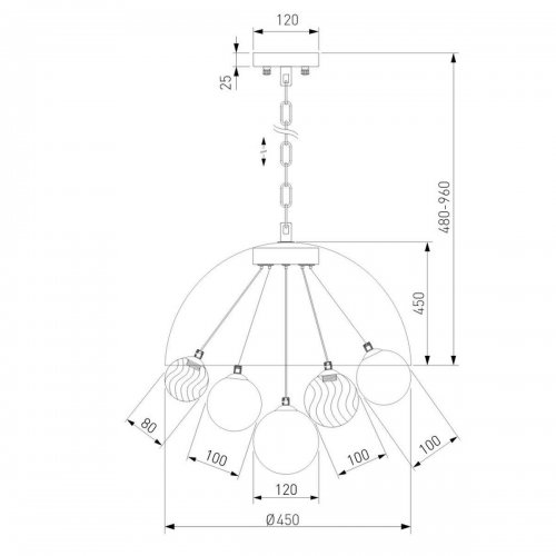 Подвесной светильник Eurosvet Anait 30178 хром Подвесной светильник Eurosvet Anait 30178 хром