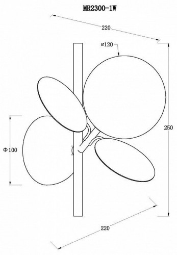 Бра MyFar Flavia MR2300-1W