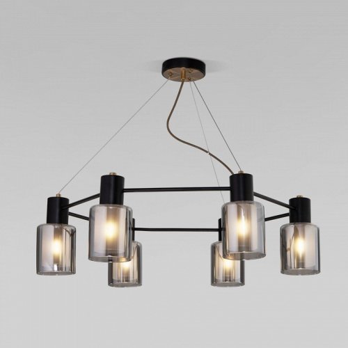 Подвесная люстра Eurosvet Notion 70219/6 черный/античная бронза Подвесная люстра Eurosvet Notion 70219/6 черный/античная бронза