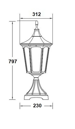 Наземный фонарь ALBORG L 79704L SB3L Bl