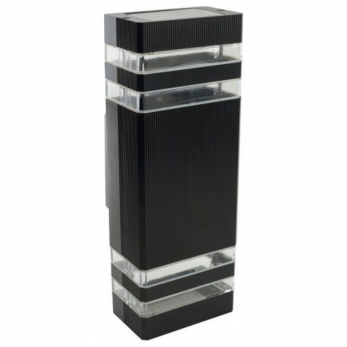 Светильник садово-парковый  Feron.ONE DH0807-P, на стену вверх/вниз,  2*GU10 220-240V, черный пластик 51539