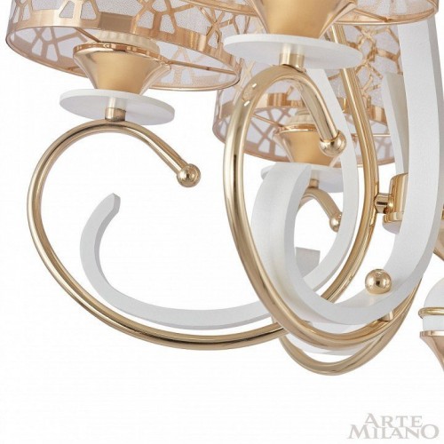Подвесная люстра Arte Milano Florentia-1237 301237/6 Wh/Gd Подвесная люстра Arte Milano Florentia-1237 301237/6 Wh/Gd