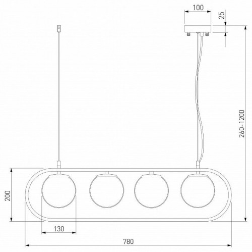 Подвесной светильник Eurosvet Ringo 50089/4 золото