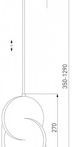 Подвесной светодиодный светильник Eurosvet Lang 50225/1 Led хром Подвесной светодиодный светильник Eurosvet Lang 50225/1 Led хром