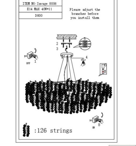 Подвесная люстра iLamp Savage 8006-D800 GD Подвесная люстра iLamp Savage 8006-D800 GD