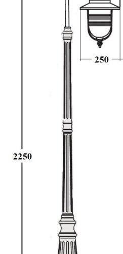 Наземный фонарь Oasis Light TITAN 84709 18 Bl