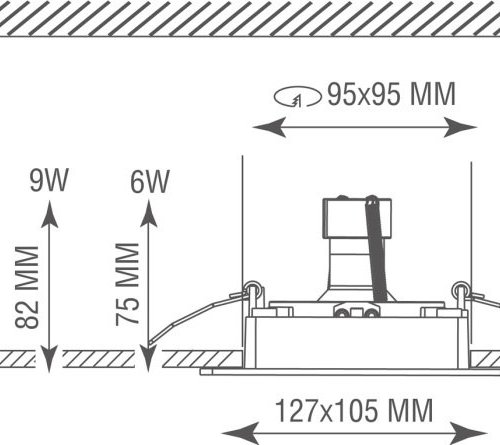 Точечный светильник Donolux Lumme DL18615/01WW-SQ Champagne/Black
