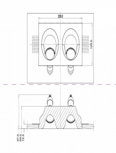 Встраиваемый светильник Maytoni Gyps DL002-1-02-W