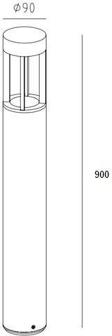 Наземный фонарь Oasis Light BRISBANE LED W61843-900 Bl